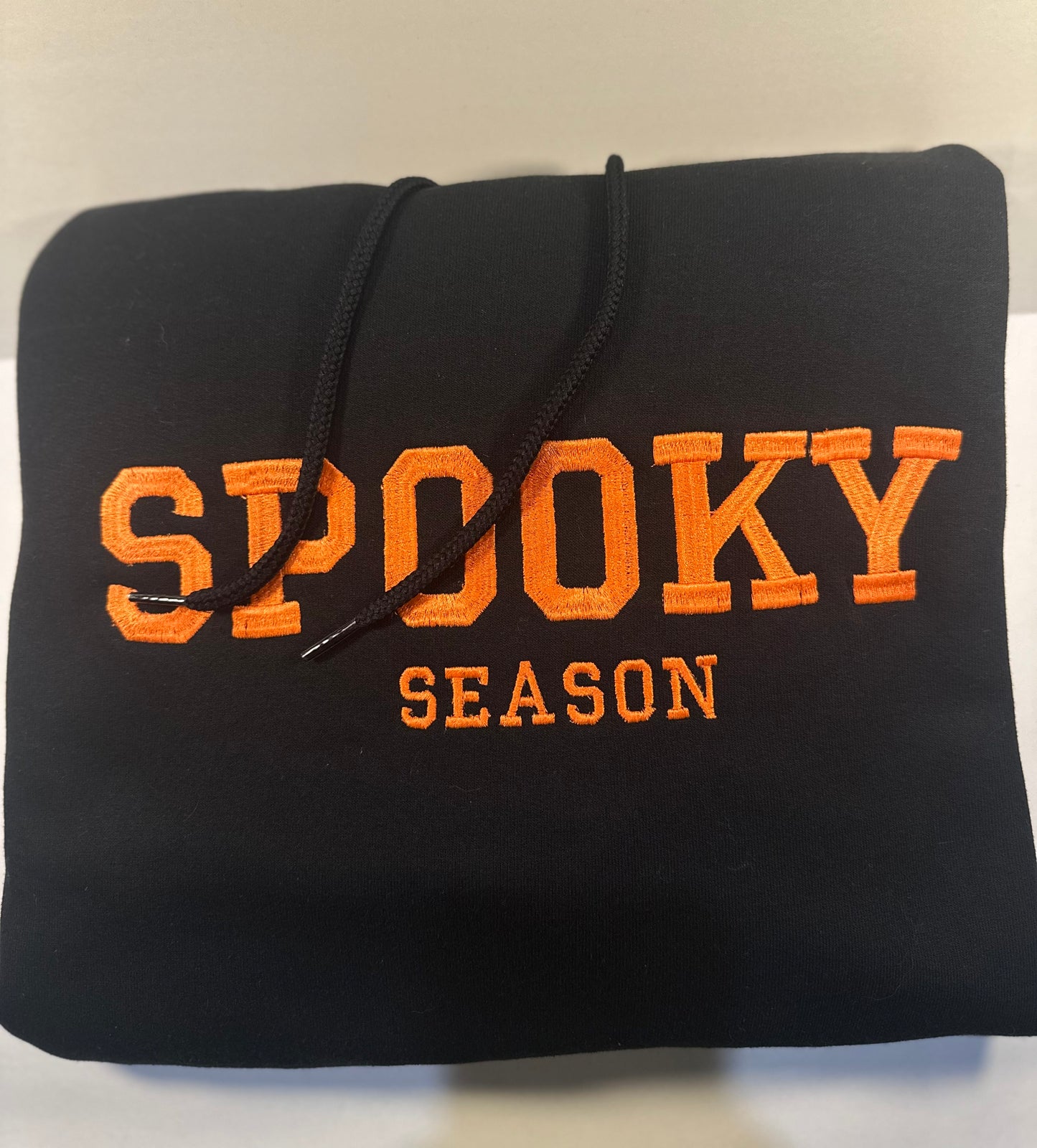 Embroidered spooky hoodie